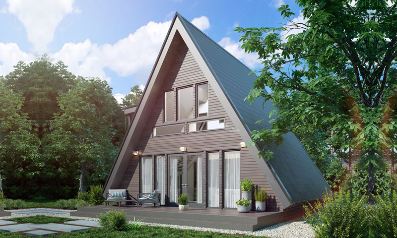 Üçgen Prefabrik Ev Örneği